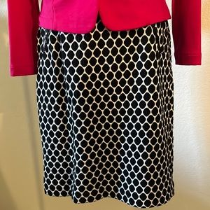 Black and White Skirt. Knee Length